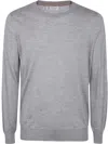 Brunello Cucinelli Men's Round Neck Sweater In Grey