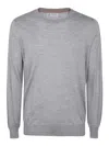 Brunello Cucinelli Men's Round Neck Sweater In Grey