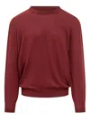 Brunello Cucinelli Round-neck Sweater In Red