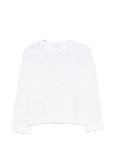 Brunello Cucinelli Round-neck Sweater In White