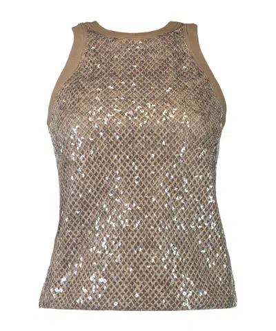 Brunello Cucinelli Round-neck Vest In Nude