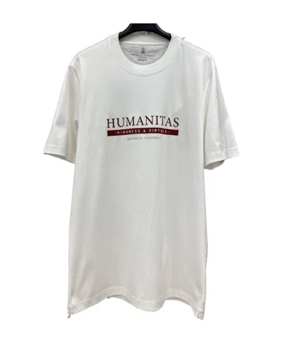 Brunello Cucinelli Round-necked T-shirt In White