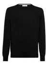 Brunello Cucinelli Cashmere And Silk Lightweight Sweater In Black