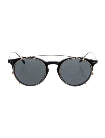 Pre-owned Brunello Cucinelli Round Tinted Sunglasses In Black