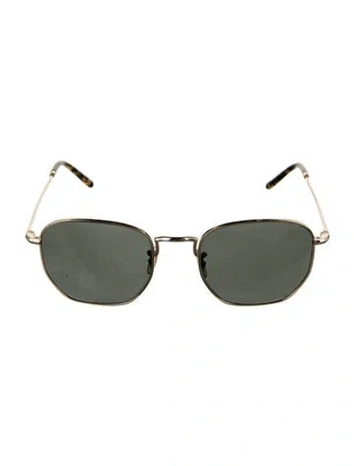 Pre-owned Brunello Cucinelli Round Tinted Sunglasses In Black/gold