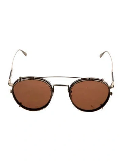 Pre-owned Brunello Cucinelli Round Tinted Sunglasses In Brown