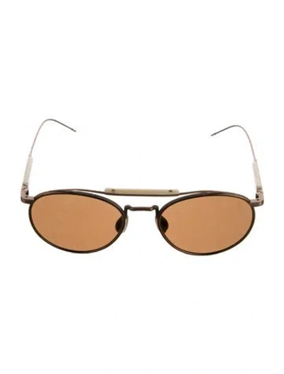 Pre-owned Brunello Cucinelli Round Tinted Sunglasses In Neutral