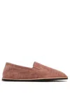 Brunello Cucinelli Round-toe Canvas Loafers In Pink