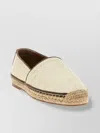 Brunello Cucinelli Round Toe Espadrilles With Woven Sole In Neutrals