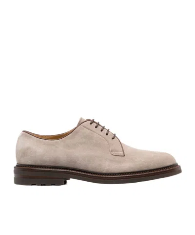 BRUNELLO CUCINELLI BRUNELLO CUCINELLI ROUND-TOE LACE-UP DERBY SHOES