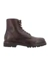 Brunello Cucinelli Round-toe Leather Ankle Boots In Black