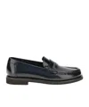 Brunello Cucinelli Leather Loafers In Blue