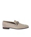 Brunello Cucinelli Round Toe Loafers In Neutral
