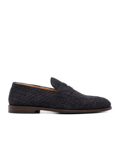 Brunello Cucinelli Round Toe Loafers In Black