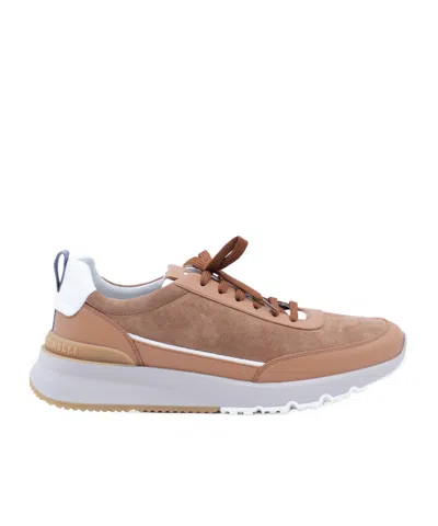 Brunello Cucinelli Round Toe Low-top Sneakers In Neutral