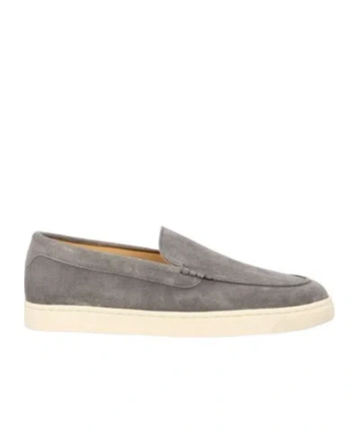 Brunello Cucinelli Round Toe Slip-on Loafers In Gray