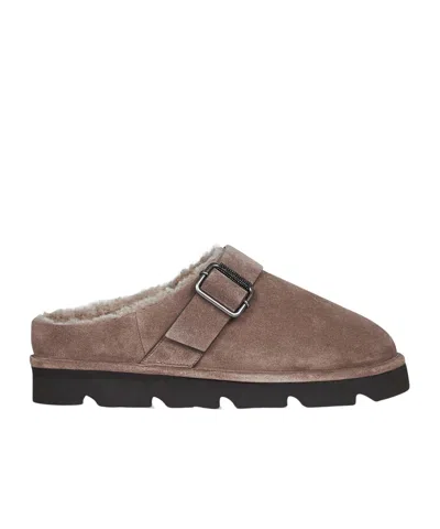 Brunello Cucinelli Round Toe Slippers