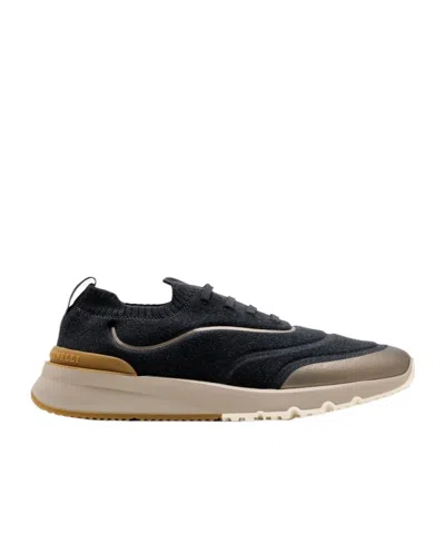 Brunello Cucinelli Round Toe Sneakers In Black