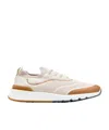 Brunello Cucinelli Canvas Sneakers With Contrasting Toe Cap In White