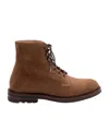 Brunello Cucinelli Suede Leather Ankle Boots In Brown