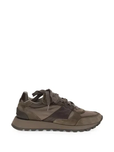 Brunello Cucinelli Sneakers Suede Leather Breathable Low Profile Outsole In Brown