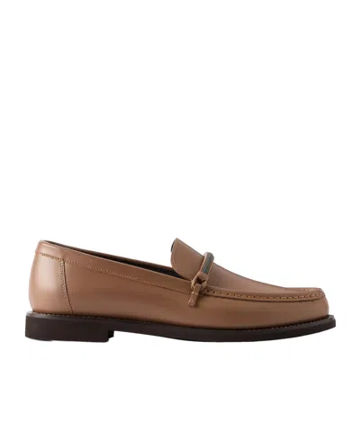 Brunello Cucinelli Round-toe Loafers In Brown