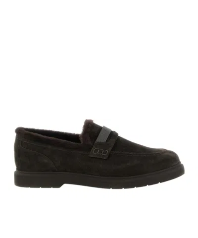 Brunello Cucinelli Round-toe Loafers In Brown