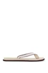 Brunello Cucinelli Rubber Flip-flop Slides In Panama+sabbia+grigio