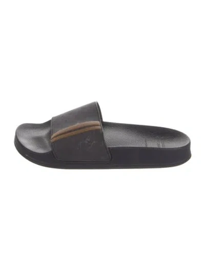 Pre-owned Brunello Cucinelli Rubber Slides In Blue