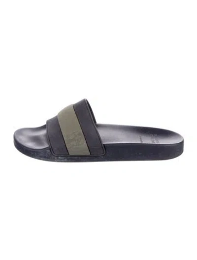 Pre-owned Brunello Cucinelli Rubber Slides In Blue