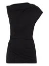 Brunello Cucinelli Ruched T-shirt With Monili In Black