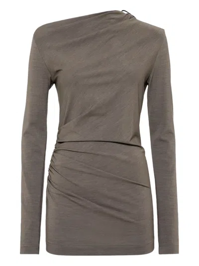 BRUNELLO CUCINELLI RUCHED-DETAIL TOP