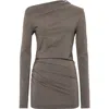 Brunello Cucinelli Ruched T-shirt With Monili In Green