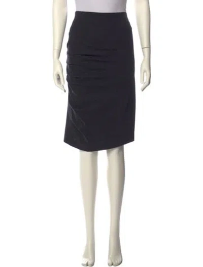 Pre-owned Brunello Cucinelli Ruffle Embellishment Knee-length Skirt In Gray