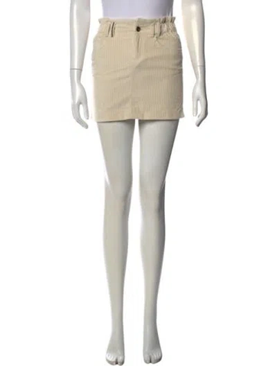 Pre-owned Brunello Cucinelli Ruffle Embellishment Mini Skirt In Neutrals