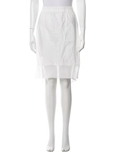 Pre-owned Brunello Cucinelli Ruffle Embellishment Mini Skirt In White