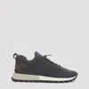 Brunello Cucinelli Performance Knit Sneakers Textured Sole In Black
