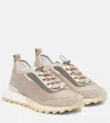 Brunello Cucinelli Runner Suede And Canvas Sneakers