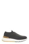Brunello Cucinelli Knit Runners In Dark Grey