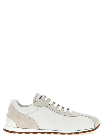 Brunello Cucinelli Runners Sneakers In Cream