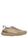 Brunello Cucinelli Beige Washed Suede Runners In Beige