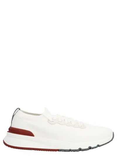 Brunello Cucinelli Cotton Low Top Sneakers In White