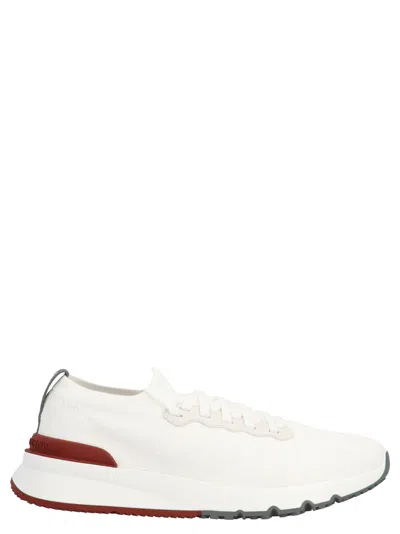 Brunello Cucinelli Running Sock Sneakers White