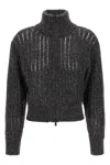 Brunello Cucinelli Rustic Dazzling Net Sweaters And Cardigans Gray