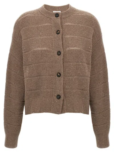 BRUNELLO CUCINELLI BRUNELLO CUCINELLI 'RUSTIC DAZZLING NET' CARDIGAN