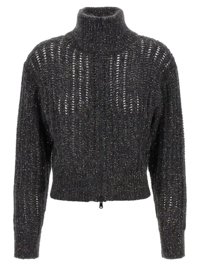 BRUNELLO CUCINELLI BRUNELLO CUCINELLI 'RUSTIC DAZZLING NET' CARDIGAN