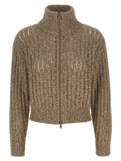 BRUNELLO CUCINELLI BRUNELLO CUCINELLI 'RUSTIC DAZZLING NET' CARDIGAN