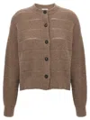 Brunello Cucinelli Rustic Dazzling Net Sweaters And Cardigans Brown
