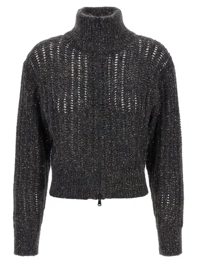 BRUNELLO CUCINELLI RUSTIC DAZZLING NET CARDIGAN