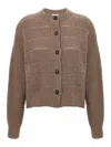 Brunello Cucinelli Rustic Dazzling Net Sweaters And Cardigans Brown